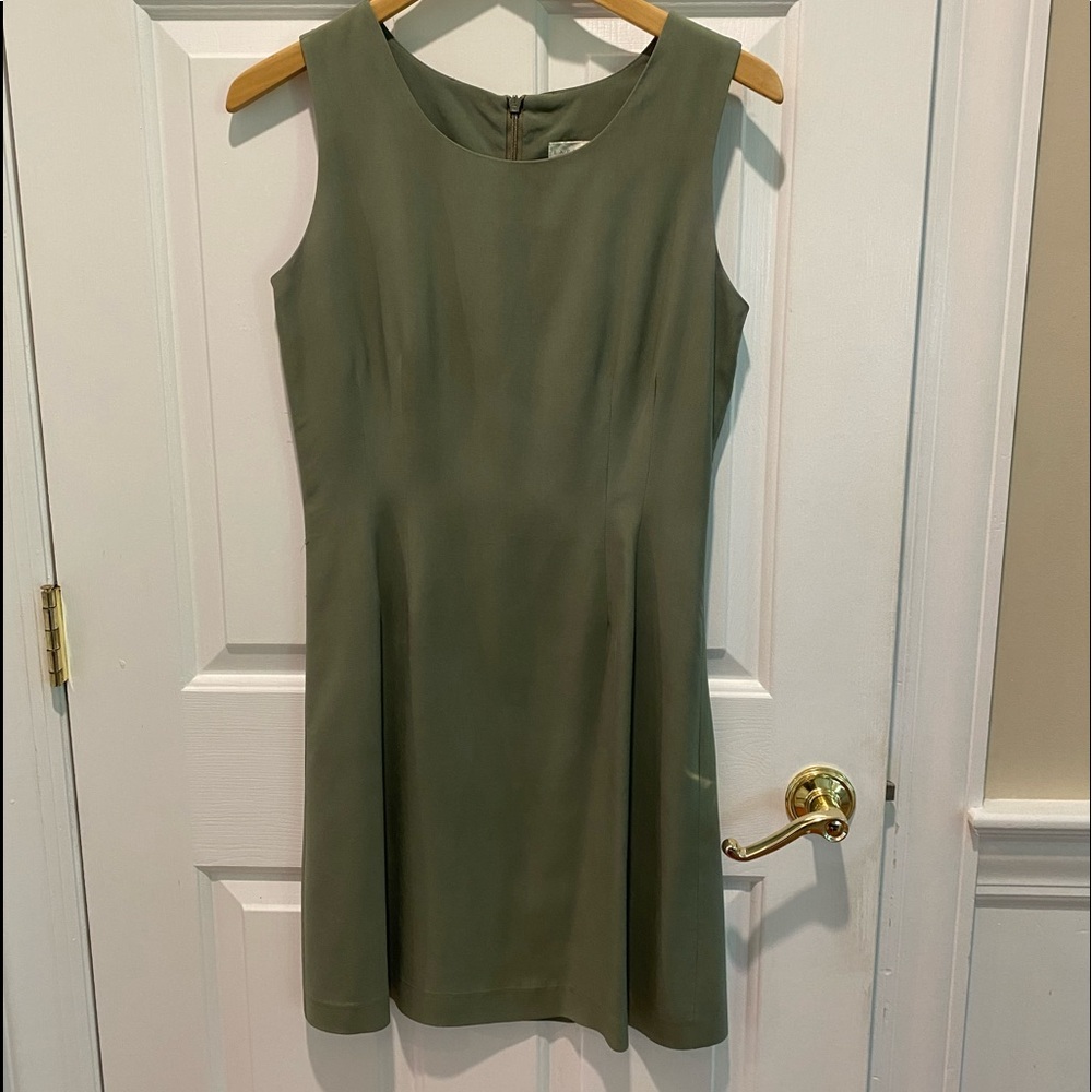 Olive green mid rise dress